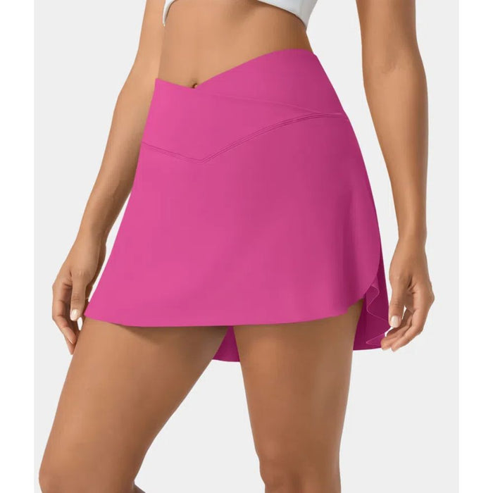 2 In 1 Side Pocket Tennis Skirt Shorts