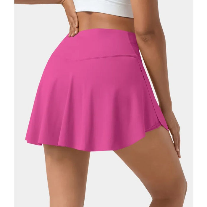 2 In 1 Side Pocket Tennis Skirt Shorts