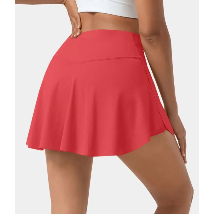 2 In 1 Side Pocket Tennis Skirt Shorts