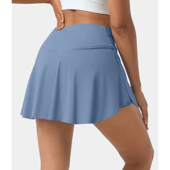 2 In 1 Side Pocket Tennis Skirt Shorts