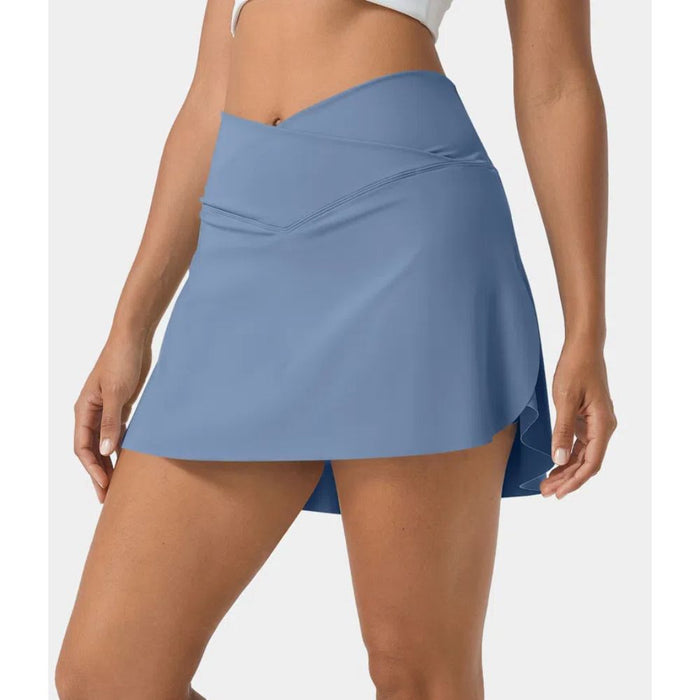 2 In 1 Side Pocket Tennis Skirt Shorts