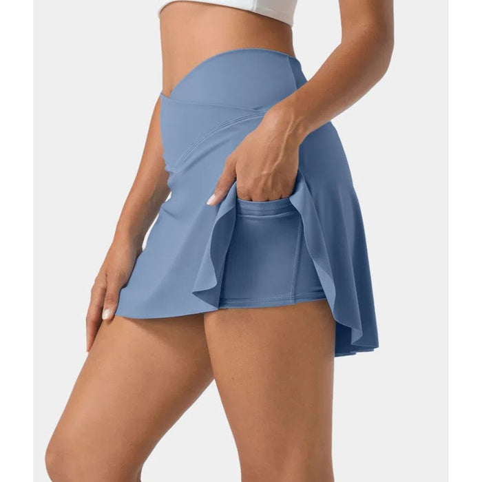 2 In 1 Side Pocket Tennis Skirt Shorts