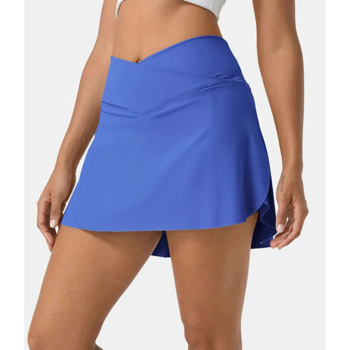 2 In 1 Side Pocket Tennis Skirt Shorts