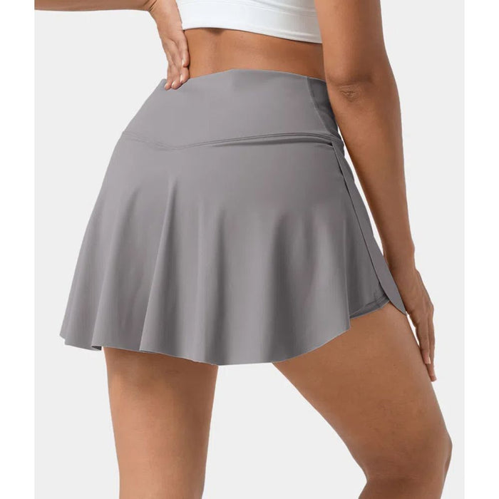 2 In 1 Side Pocket Tennis Skirt Shorts