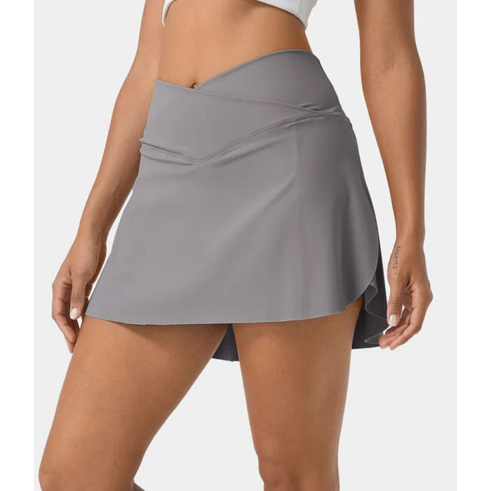 2 In 1 Side Pocket Tennis Skirt Shorts