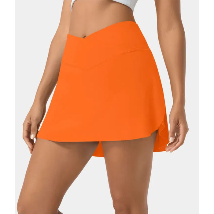 2 In 1 Side Pocket Tennis Skirt Shorts