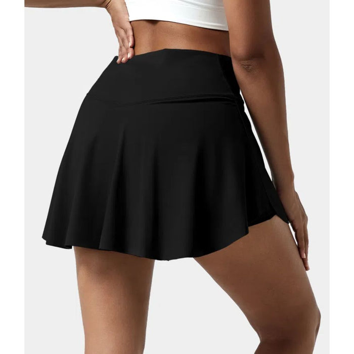 2 In 1 Side Pocket Tennis Skirt Shorts