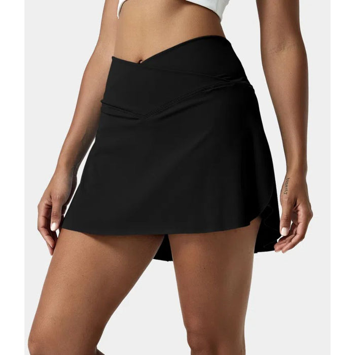 2 In 1 Side Pocket Tennis Skirt Shorts