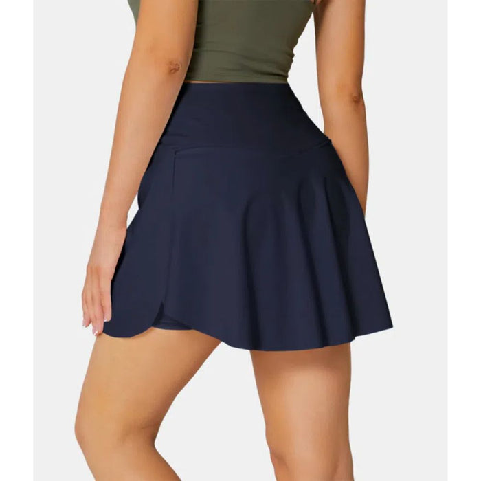 2 In 1 Side Pocket Tennis Skirt Shorts