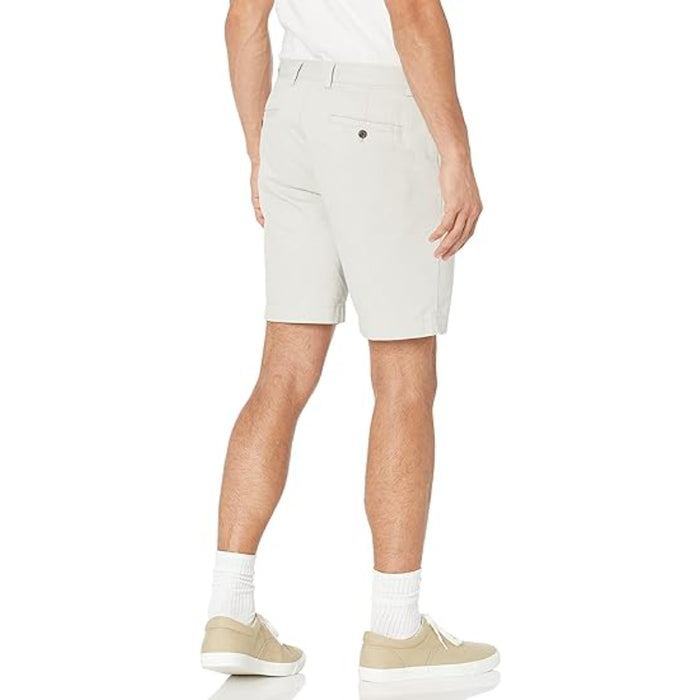 Chino Shorts With Zip Fly And Buttons