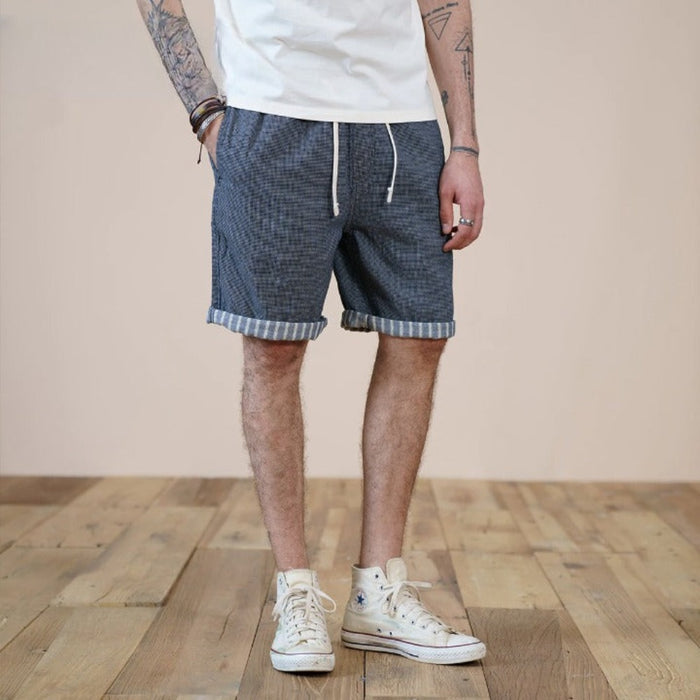 Men's Plaid Checked Shorts