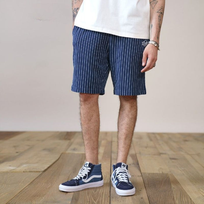 Men Vertical Striped Shorts