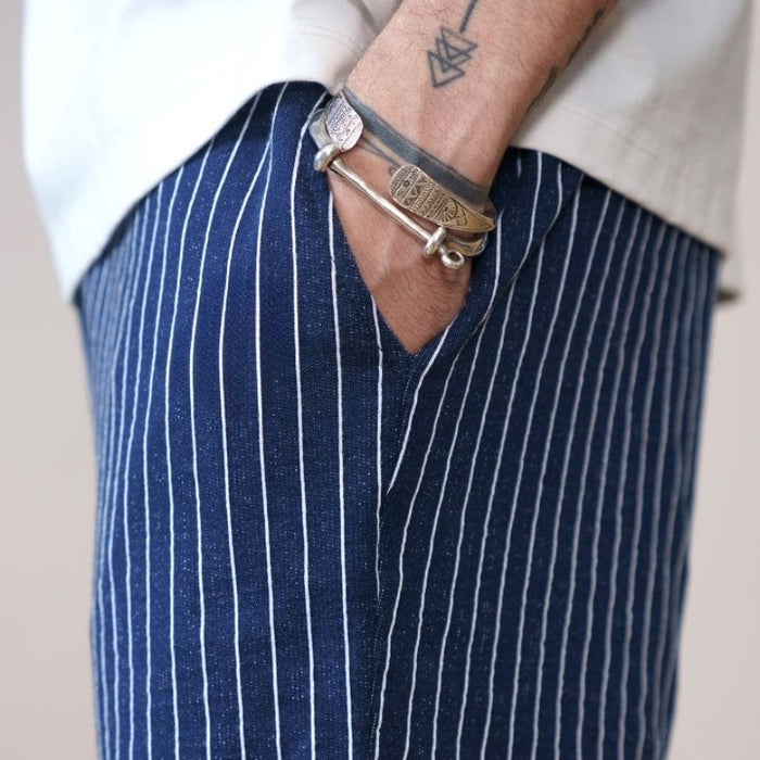 Men Vertical Striped Shorts