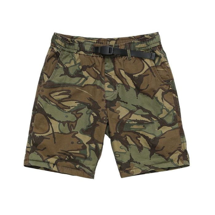 Camouflage Print Drawstring Shorts